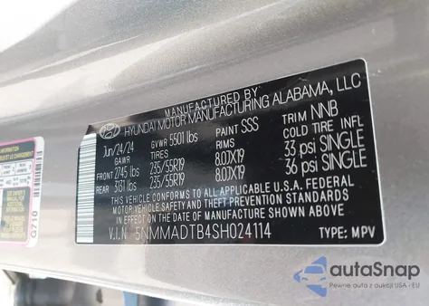 2025 Genesis Gv70 Select/Advanced/Sport Prestige из США, поврежденный, VIN 5NMMADTB4SH024114